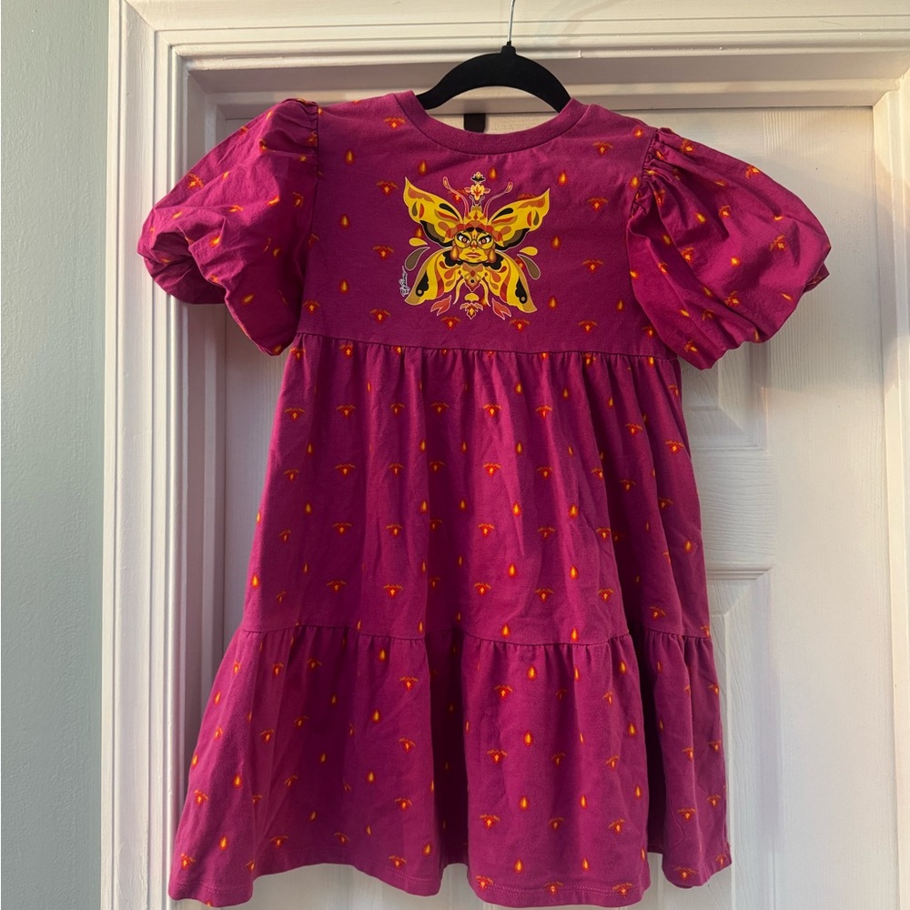 Disney Magenta Dress with Butterfly Design